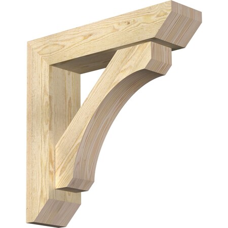 Ekena Millwork Legacy Slat Rough Sawn Bracket w/ Offset Brace, Douglas Fir, 6"W x 24"D x 24"H BKT0604X24X24LEC06RDF